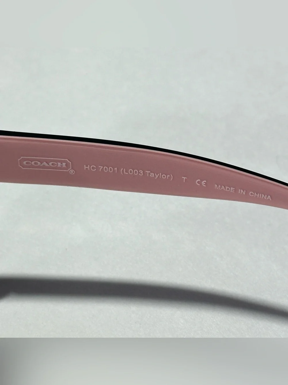 Coach Designer HC7001 Taylor Sunglasses Silver/Pink w/Case McBling Y2K Beach